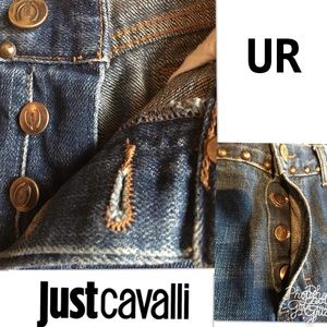 JUST CAVALLI DISTRESSED STATE BUTTON FLY RARE